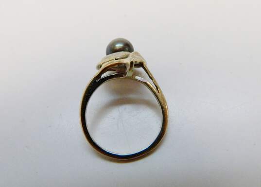 14K White Gold Pearl Ring 2.7g image number 2