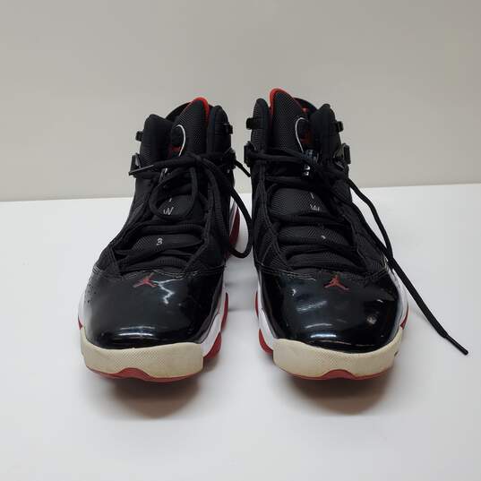 Nike Air Jordan 6 Rings Bred Black Varsity Red White Size 9.5 image number 5