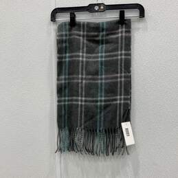 NWT Womens Multicolor Plaid Classic Neck Warmer Rectangle Scarf One Size