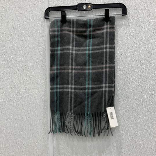 NWT Womens Multicolor Plaid Classic Neck Warmer Rectangle Scarf One Size image number 1