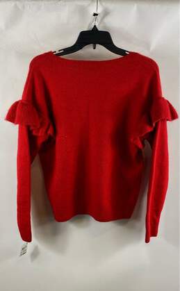 NWT International Concept Womens Red Ruffle Long Sleeve Pullover Sweater Size XL alternative image