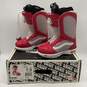 NIB Vans Womens Encore Red White Round Toe Snowboarding Boots Size 7 With Box image number 3