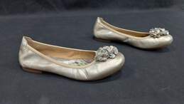 Born Khari Silver Panna Cotta Metallic Slip On Ballet Flats/Shoes Women's Size 9 IOB