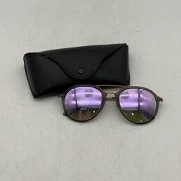 Ray-Ban Mens Purple Lens Brown And Gold Full Frame Sunglasses With Case