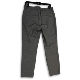 Womens Gray Flat Front Welt Pocket Ankle Leg Trouser Pants Size 8 alternative image