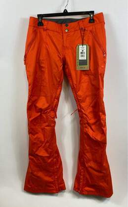 NWT Burton Womens Orange Indulgence Waterproof Pockets Snow Pants Size M