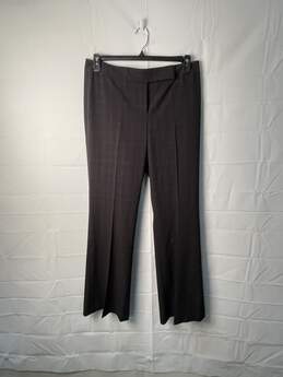Tahari Women's Black Plaid Bell Bottom Pants Size 10
