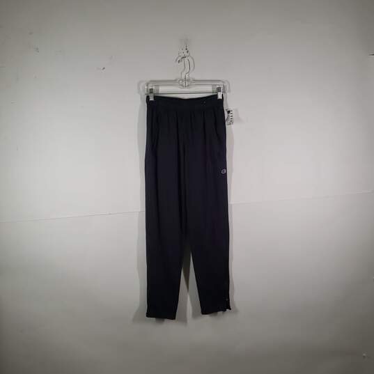 Mens Regular Fit Elastic Waist Slash Pockets Pull-On Track Pants Size Small image number 1