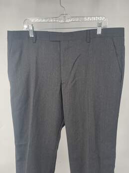 Mens Dark Gray Pockets Tailored Slim Fit Dress Pants Size 38X32 T-0541802-C alternative image