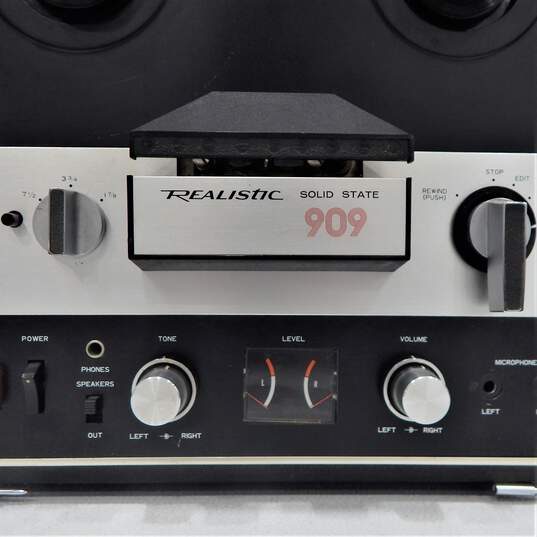 VNTG Realistic by RadioShack Brand 909A Model Reel-To-Reel Tape Recorder w/ Power Cable (Parts and Repair) image number 6