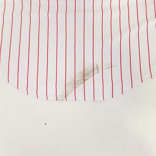 True Fan MLB Men's Anaheim Angels Red Pin Striped Jersey Sz. XL image number 7