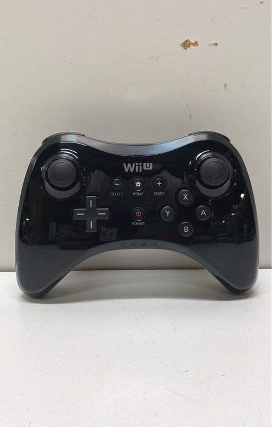 Nintendo Wii U Wireless Pro Controller- Black image number 1