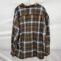 VTG Pendleton MN's Board Jac Wool Brown Plaid Shirt Size XL alternative image
