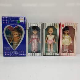 Lot of 4 Vintage Dolls World of Ginny and Vogue Dolls