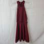Lulus Halter Lace Lined Red Skater Dress Size S image number 1