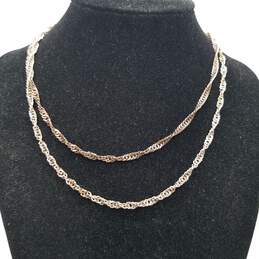 Sterling Silver Twisted 29 7/8" Chain Necklace 14.1g alternative image