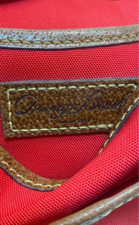 Dooney & Bourke Red Nylon Leather Small Flap Backpack Bag image number 5
