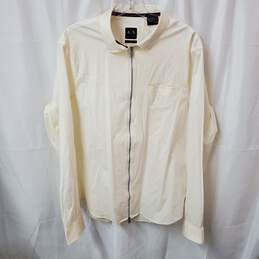 Armani Exchange Zip Up Ivory Shirt-Jacket in Men's Size XL