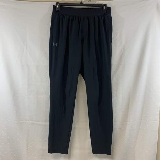Men's Black Under Armour Fitted Track Pants, Sz. L image number 1