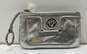 Marc By Marc Jacobs Silver Metallic Leather Zip Coin Pouch Wallet image number 1