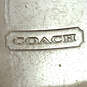 Designer Coach Silver-Tone Logo Engraved Round Shape Wide Bangle Bracelet image number 4