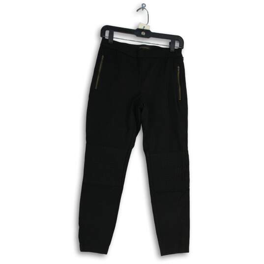 Banana Republic Womens Black Zipper Pocket Pull-On Cropped Leggings Size 4 image number 1