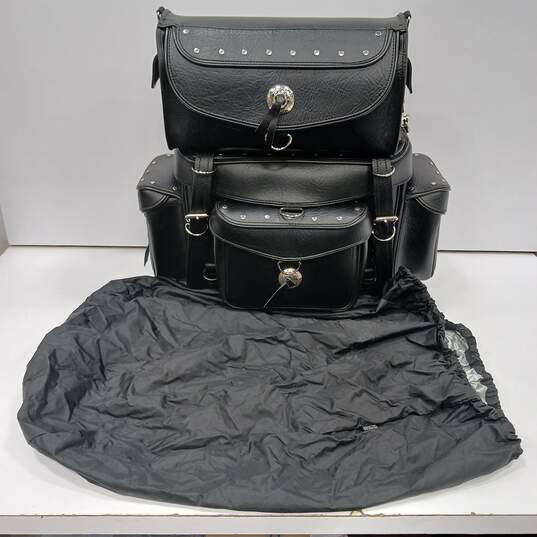 Tour Master Cruiser Black 2-Piece Motorcycle Sissy Bar Luggage Bags image number 6