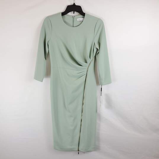 Calvin Klein Women Mint Green Dress Sz 4 NWT image number 1