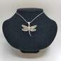 Sterling Silver Open Work Dragonfly 16.5" Pendant Necklace 13.8g image number 1