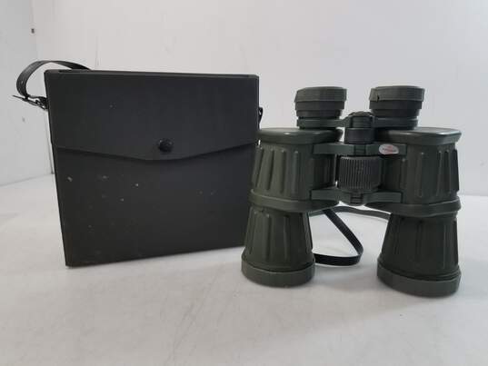 SEARS 10x50 Wide Angle Binoculars Green w. Case image number 1
