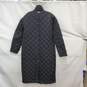 Rebecca Minkoff Long Double Breast Black Quilted Trench Coat Size S image number 2