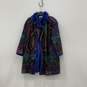 Stizzoli Womens Multicolor Abstract Long Sleeve Open Front Overcoat Size 46 image number 1
