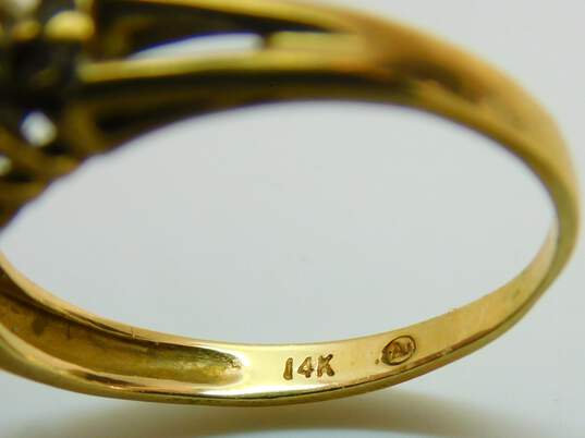 14K Yellow Gold 0.32 CTTW Diamond Ring- For Repair 2.2g image number 2