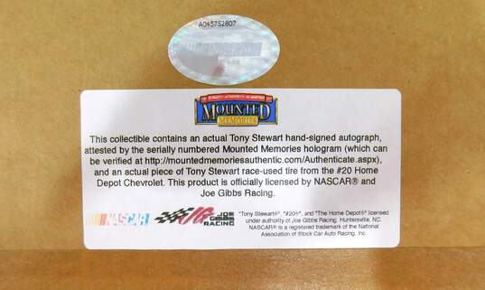 Tony Stewart LTD ED Autographed Display & Race Used Tire w/ COA NASCAR image number 3
