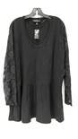 Lane Bryant Black Floral Lace Long Sleeve Shirt/Blouse Size 26/28 NWT image number 1