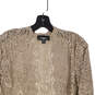 Womens Gold 3/4 Sleeve Sequined Lace Tunic Blouse Top Size 10 P image number 3