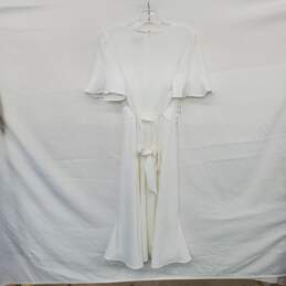 DKNY White Belted Shift Dress WM Size 10 NWT alternative image
