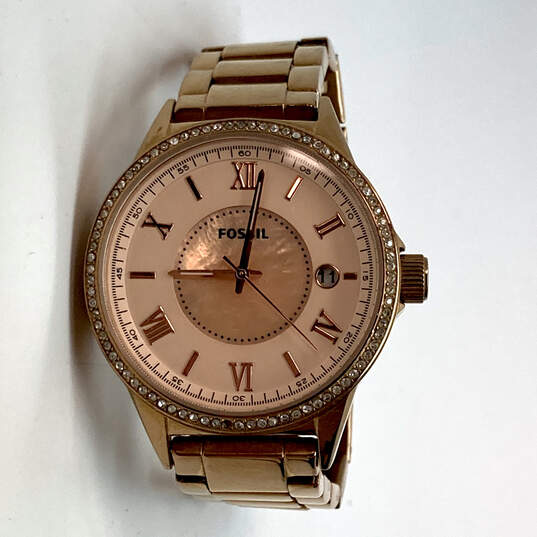 Designer Fossil BQ1108 Gold-Tone Stainless Steel Quartz Analog Wristwatch image number 1