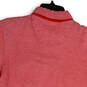 Mens Red Collared Short Sleeve Pocket Stretch Regular Fit Polo Shirt Size 3 image number 4