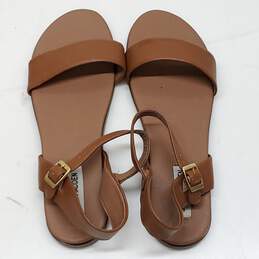 Steve Madden Brown Leather Sandals Size 9.5 alternative image