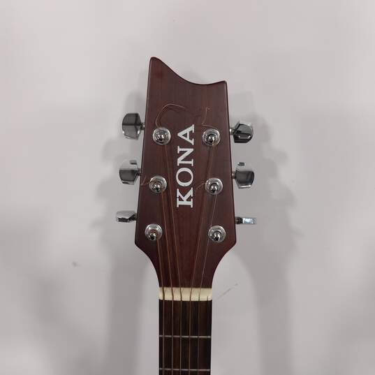Brown Kona Acoustic Guitar w/ Case image number 3