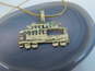14K Yellow Gold Trolley Street Car Pendant Necklace 1.8g image number 4