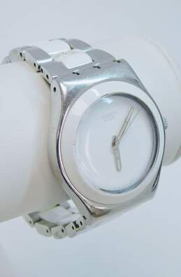Unisex Swatch Irony Swiss White Ceramic Analog Watch alternative image
