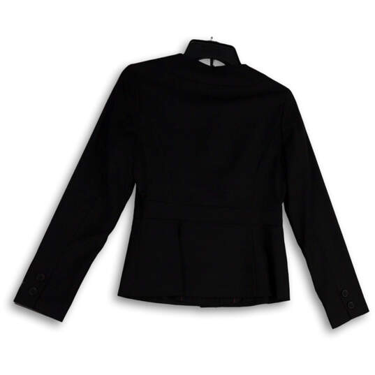 NWT Womens Black Single-Breasted Long Sleeve Four-Button Blazer Jacket Sz 0 image number 2