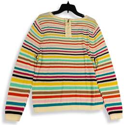 NWT Talbots Womens Multicolor Striped Round Neck Back Zip Pullover Sweater Sz XL alternative image