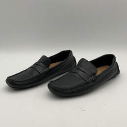 NIB Mens M22420 Black Leather Moc Toe Slip-On Loafer Shoes Size 11 M alternative image