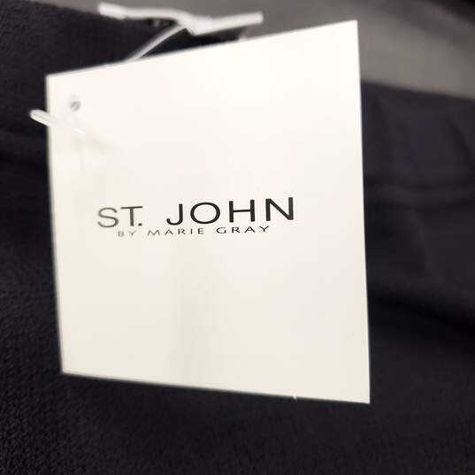 St. John Women Black Velvet Accent Skirt Sz12 image number 4