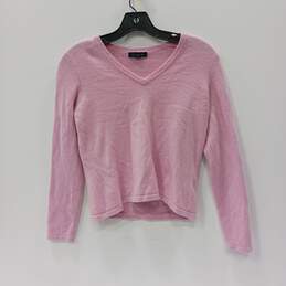 Women’s Land’s End 100% Cashmere V-Neck Pullover Sweater Sz S