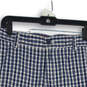 NWT Mens Blue Plaid Slash Pocket Bermuda Shorts Size 33W image number 3