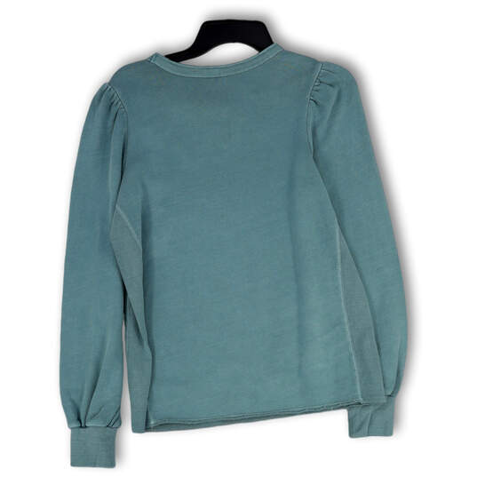 NWT Womens Blue Round Neck Long Sleeve Pullover Sweatshirt Size Small image number 2